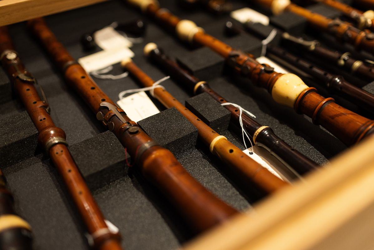 A selection of woodwind instruments