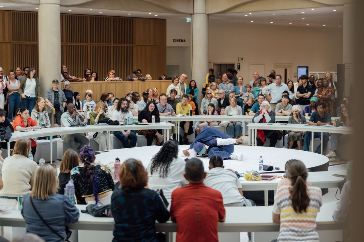 Cultural Fellow Lil Buck on the Great Hall stage